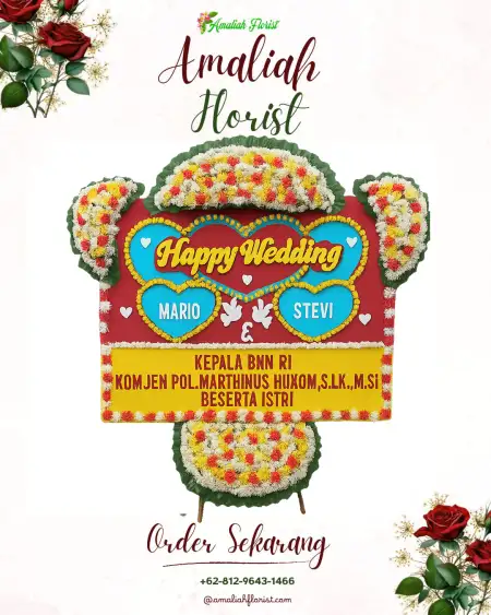 Papan Bunga Pernikahan Larikan